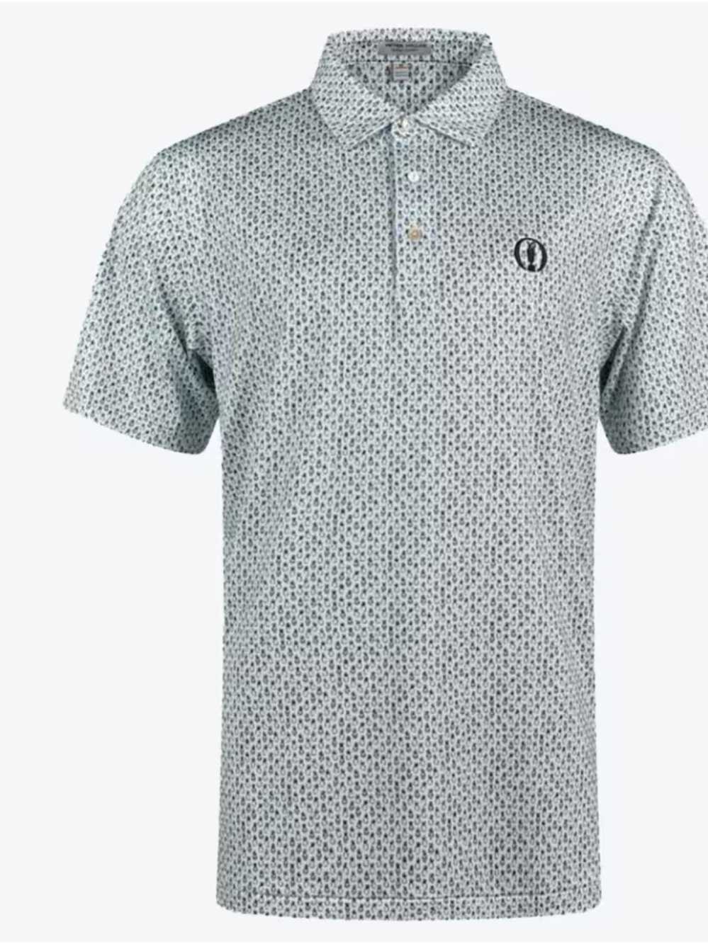 Peter Millar Pale Blue Micro-Pattern Polo